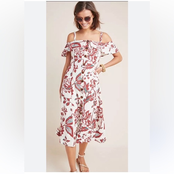By Anthropologie Dresses & Skirts - NWT by Anthropologie Floral Off-Shoulder Dress